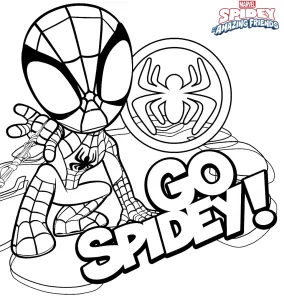coloriage Spidey à imprimer pour enfant de 12 ans