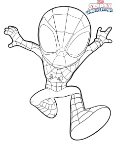 coloriage Spidey gratuit en ligne