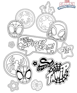 coloriage Spidey à imprimer pour enfants