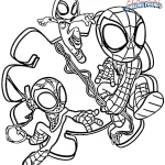 coloriage Spidey à imprimer pour enfant de 4 ans