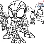 coloriage Spidey à imprimer pdf