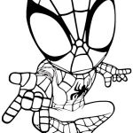 coloriage Spidey pour enfant de 3 ans