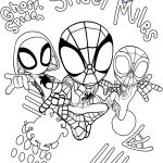 coloriage Spidey pour bebe a imprimer