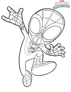 imprimer coloriage Spidey pour enfant