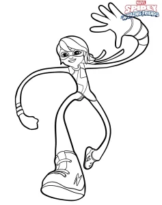 coloriage Spidey a imprimer pour enfant de 4 ans