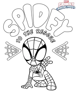 coloriage Spidey d