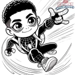 coloriage Spidey de pour enfants