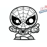 coloriage Spidey à imprimer pour enfants