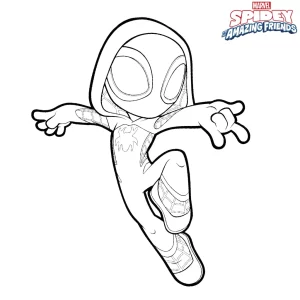 coloriage Spidey a imprimer pour enfant de 4 ans