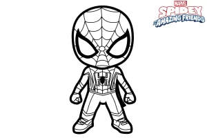 coloriage Spidey à imprimer pour enfant de 10 ans