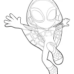 coloriage Spidey pour enfants a imprimer