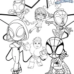 coloriage Spidey à imprimer kawaii