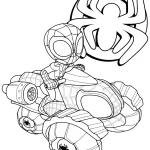 coloriage Spidey a imprimer pour enfant de 4 ans