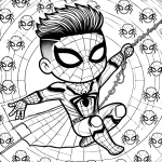 coloriage Spidey gratuit a imprimer