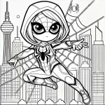 coloriage Spidey de pour enfants