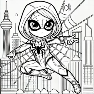 coloriage Spidey de pour enfants