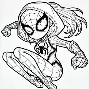 coloriage Spidey pour primaire