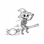 coloriage Squelette pour enfant de 6 ans