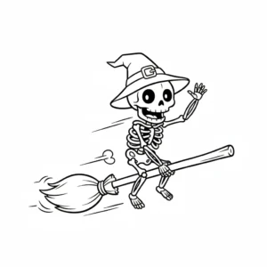 coloriage Squelette pour enfant de 6 ans