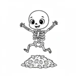 coloriage Squelette a colorier en ligne