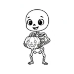 coloriage Squelette et dessin a imprimer