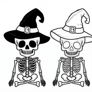 coloriage Squelette pour enfant de 8 ans