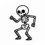 coloriage Squelette pour enfant gratuit
