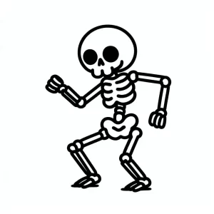 coloriage Squelette pour enfant gratuit
