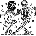 coloriage Squelette à imprimer pdf