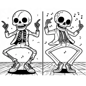 coloriage Squelette gratuit en ligne