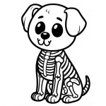 coloriage Squelette à imprimer gratuitement