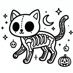 imprimer coloriage Squelette gratuit