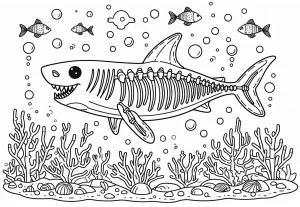 coloriage Squelette pour enfants a imprimer
