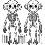 coloriage Squelette en ligne