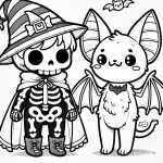 coloriage Squelette à imprimer gratuit
