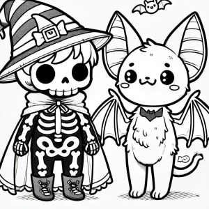 coloriage Squelette à imprimer gratuit