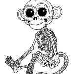 coloriage Squelette pour enfant de 4 ans