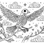 coloriage Squelette pour enfant à imprimer