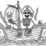 coloriage Squelette à imprimer pour enfant de 2 ans