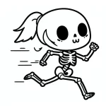 coloriage Squelette en ligne pour enfant