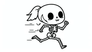 coloriage Squelette en ligne pour enfant