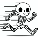 coloriage Squelette pour enfants a imprimer