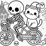 coloriage Squelette à imprimer pour enfant de 10 ans