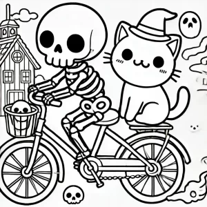 coloriage Squelette à imprimer pour enfant de 10 ans