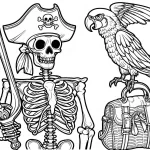 coloriage Squelette pour enfant de 8 ans