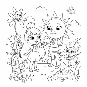 coloriage Stella et le Soleil a imprimer gratuit