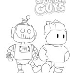 coloriage Stumble Guys et découpage à imprimer