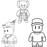 coloriage Stumble Guys pour enfant de 4 ans