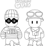 coloriage Stumble Guys pour enfant de 3 ans