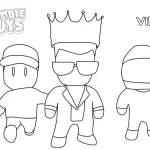 coloriage Stumble Guys pour bebe a imprimer